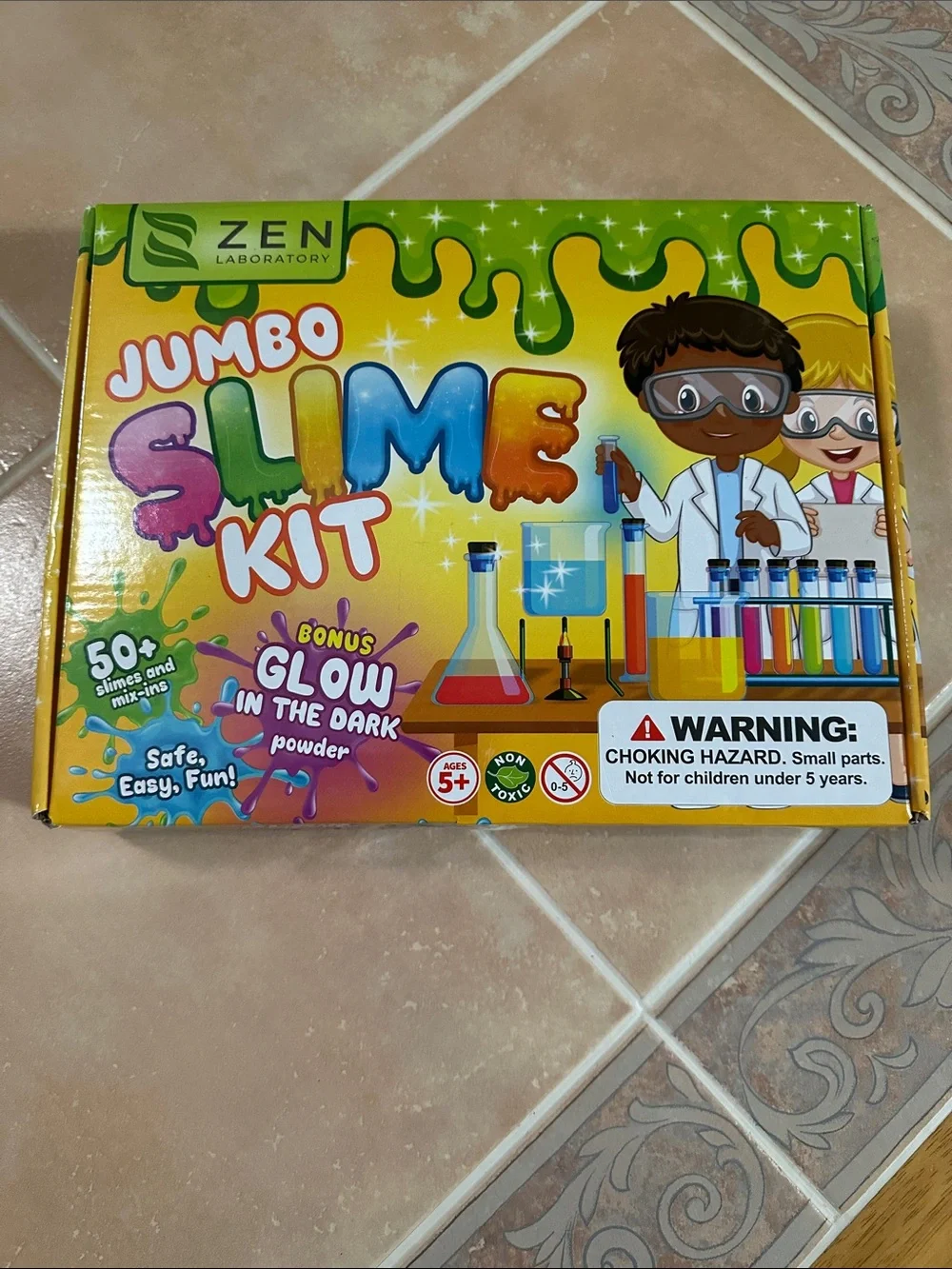Zen Laboratory Jumbo Slime Kit - Yellow Glow-In-The-Dark